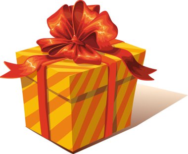 Gift box with bow. clipart