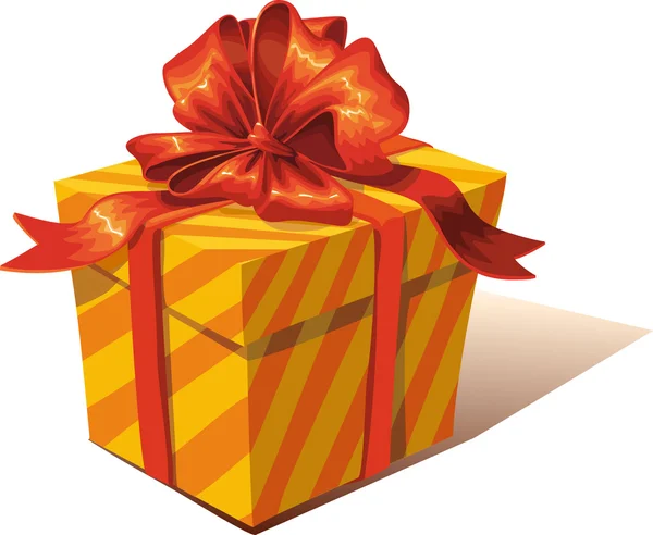 Boîte cadeau avec arc. — Image vectorielle