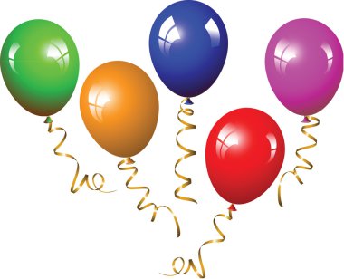 Colorful balloons clipart