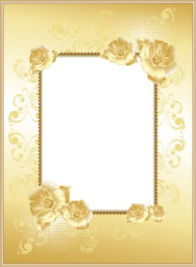 Frame-background with flowers clipart