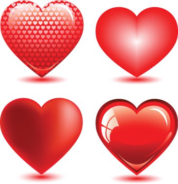 Set of hearts clipart