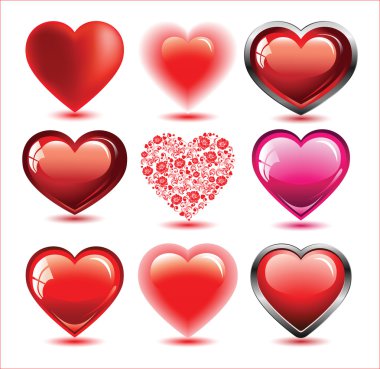 Set of hearts clipart