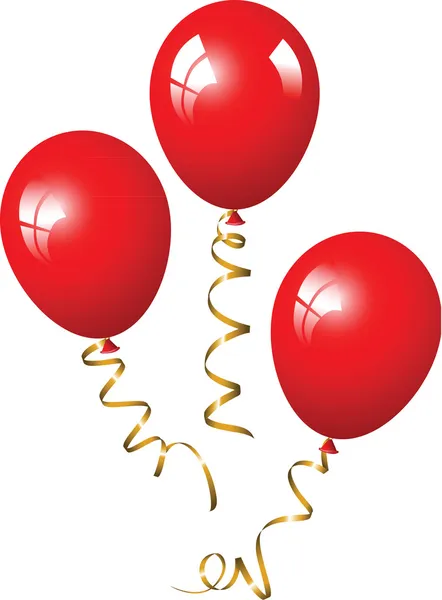 Red balloons — Stock Vector