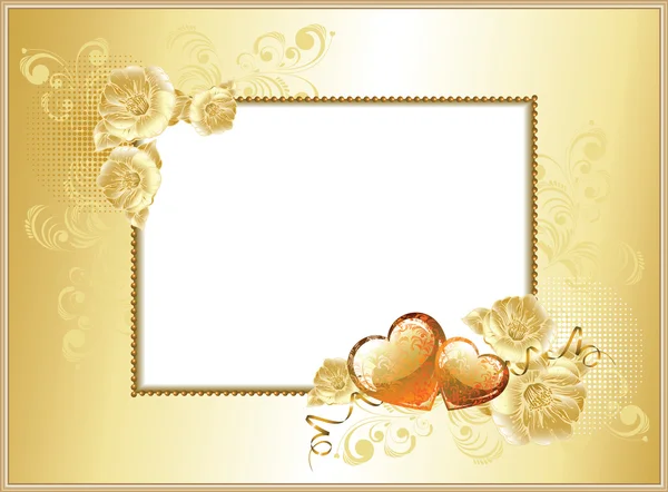 Frame-achtergrond Aftelkalender voor Valentijnsdag — Stockvector
