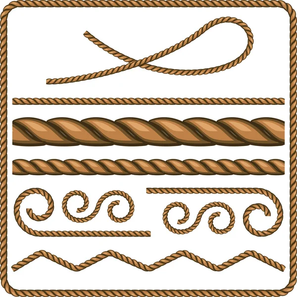 Мотузки і вузлів — стоковий вектор