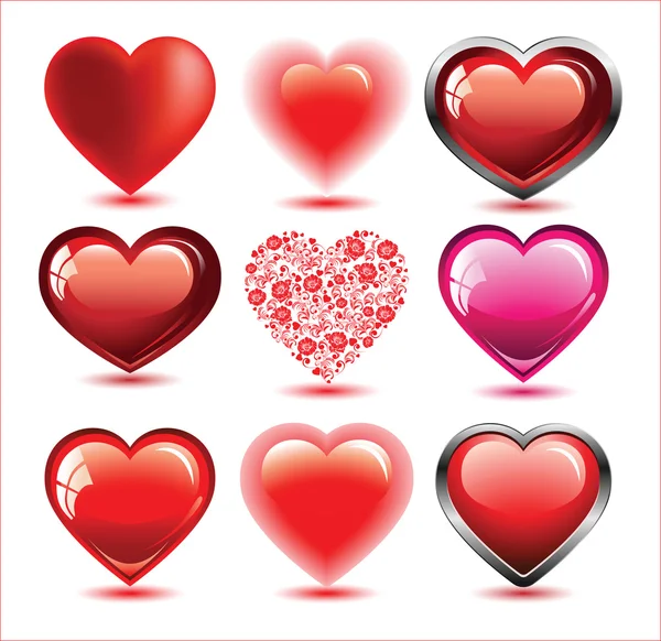 Set of hearts Vector Graphics