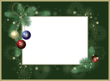 Background-frame with snowflakes clipart