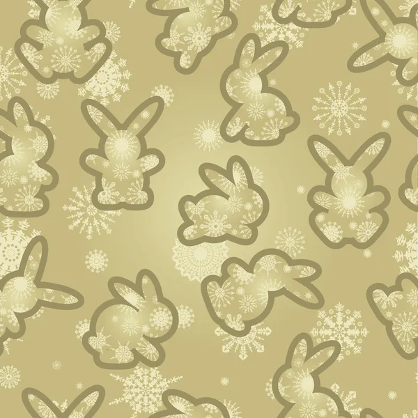 stock vector Christmas background rabbits