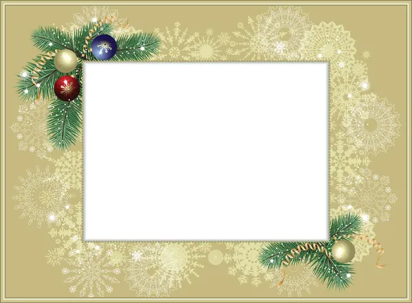 Background-frame with snowflakes — Stock Vector