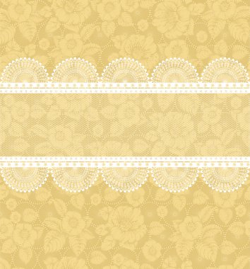 Flower-background with lace clipart