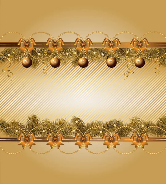 Kerst frame met ballen — Stockvector