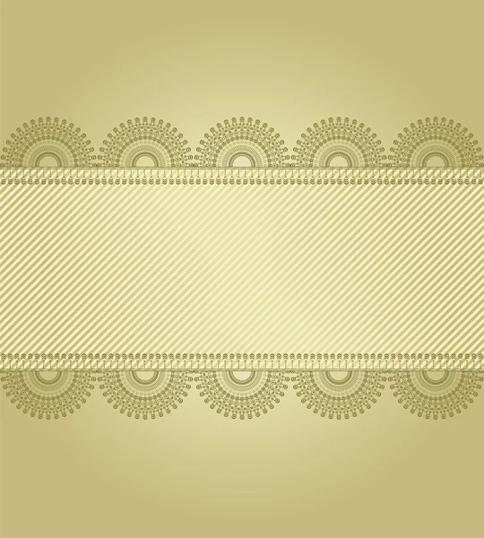 Golden background with lace — Stock Vector
