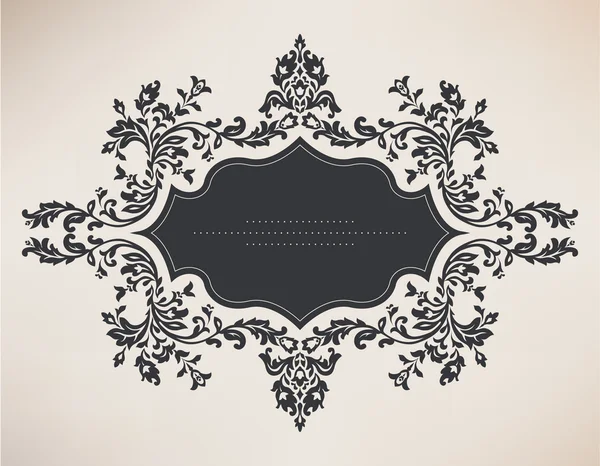 Vintage frame with floral ornament — Stock Vector