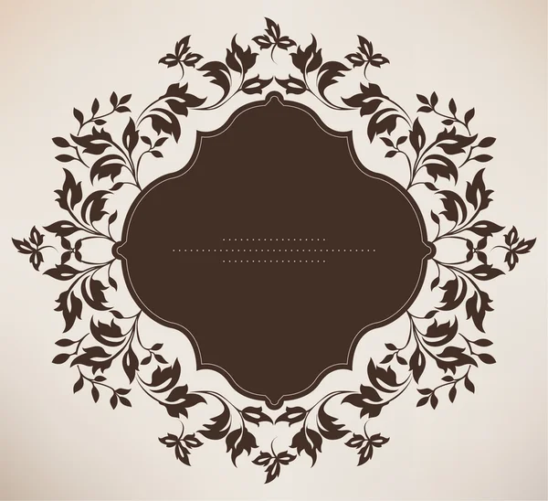 Вінтажна рамка з квітковим орнаментом — стоковий вектор