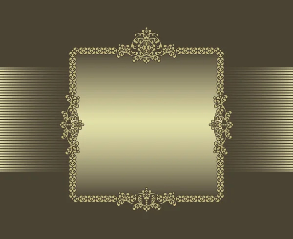 Fond brun avec cadre — Image vectorielle