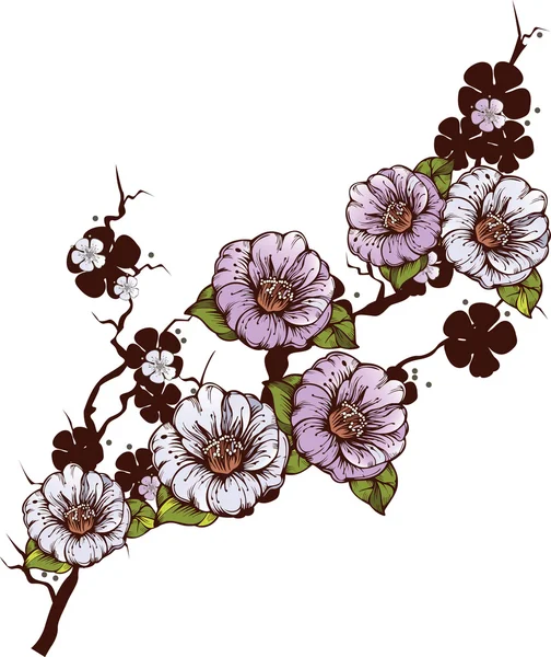 Flowering branch — Stock Vector