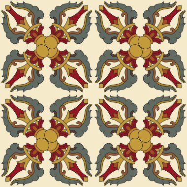 Seamless Vajra tibetan pattern clipart
