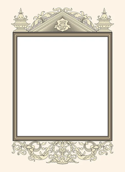 stock vector Vintage photo frame ornamental vector