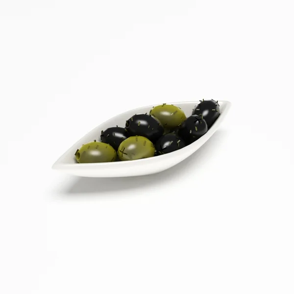 Stock image Green olive, black olive