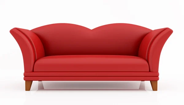 Sofá de moda vermelho — Fotografia de Stock