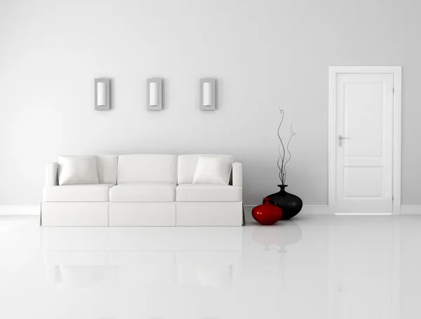 Minimalistische witte interieur — Stockfoto