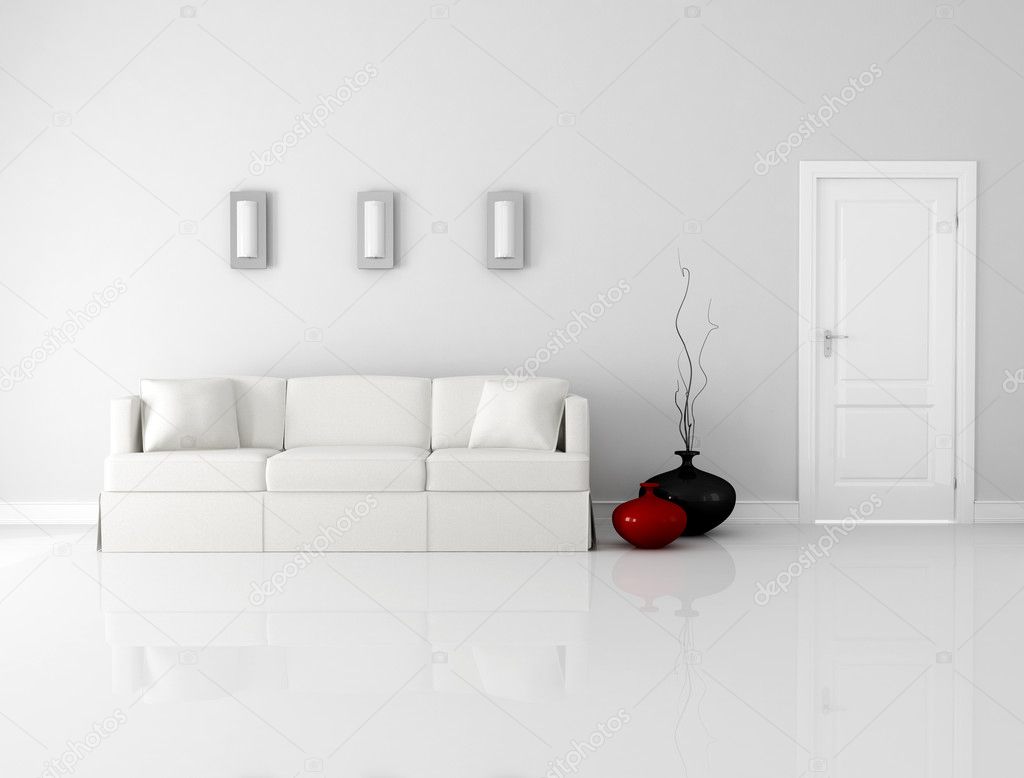 Minimalist white interior