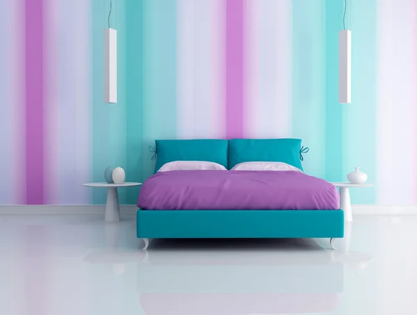 Mode-Schlafzimmer — Stockfoto