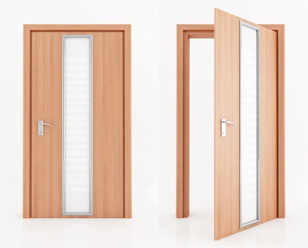 2 つの木製のドア — ストック写真