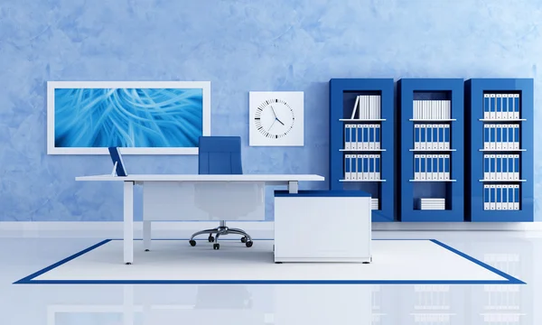 Oficina azul contemporánea — Foto de Stock