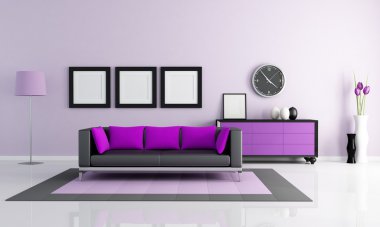 Modern purple lounge clipart