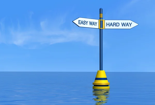 Easy and hard maritime way — Stock Photo, Image