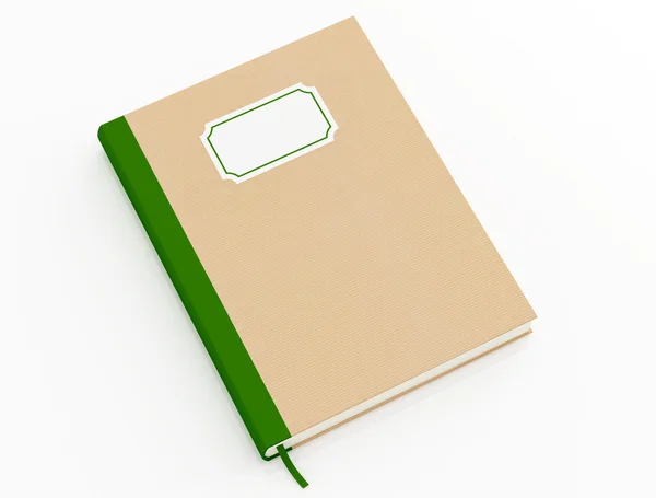 Livro com tampa de papelão — Fotografia de Stock