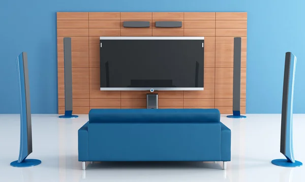 Blue home theater