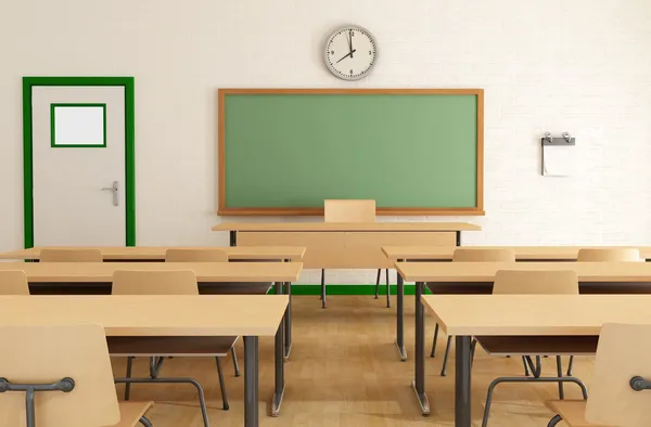 Klassenzimmer ohne Schüler lizenzfreie Stockbilder
