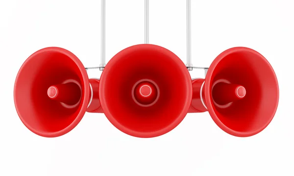 Красный мегафон — стоковое фото