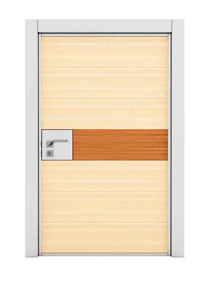 Stalowe drzwi z drewna pancerne — Zdjęcie stockowe