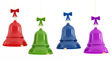 Colorful christmas bells clipart