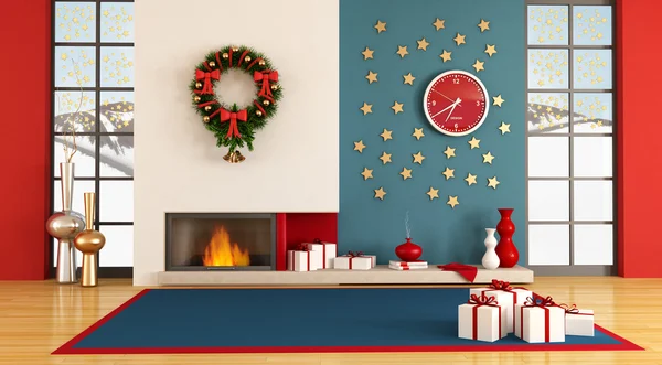 Moderne kerst interieur — Stockfoto