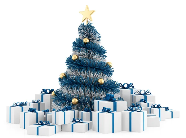 Árvore de Natal com presentes — Fotografia de Stock
