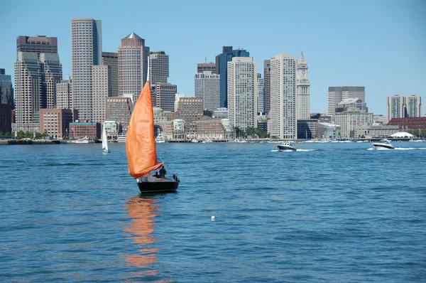 波士顿的天际线 免版税图库图片