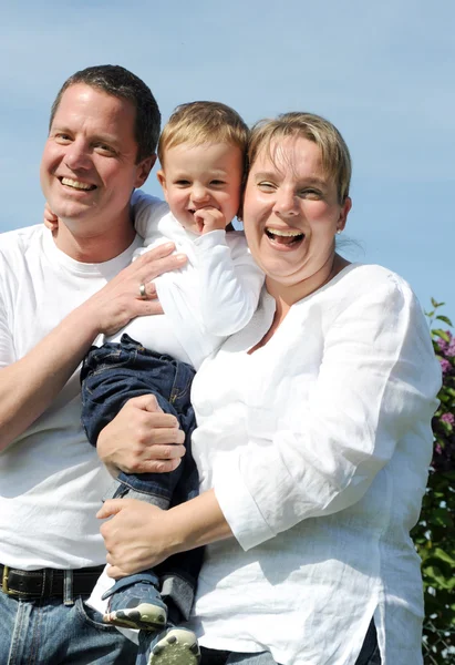 Happy smiling family — Stock Photo, Image