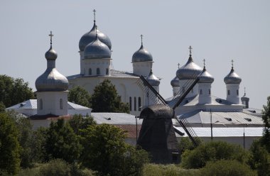 Yuriev Monastery in Novgorod the Great, Russia clipart