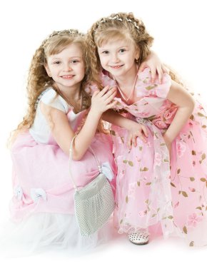 Twin princesses clipart