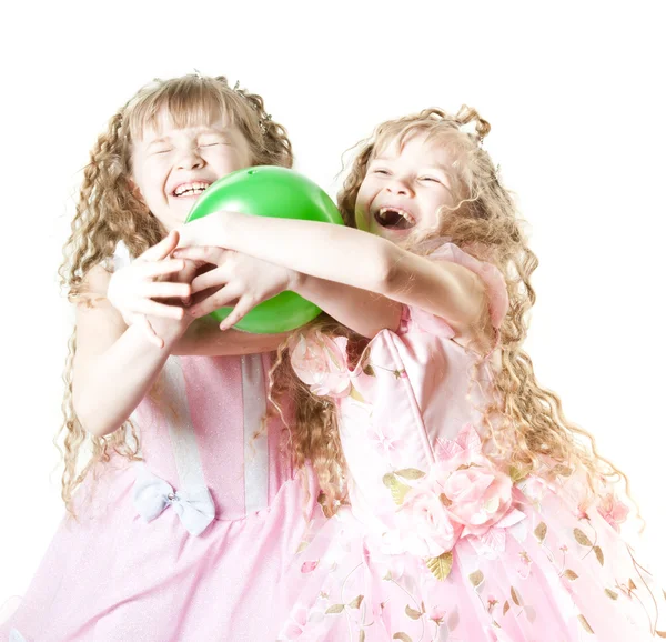 Twin sisters playing — Stock Photo, Image