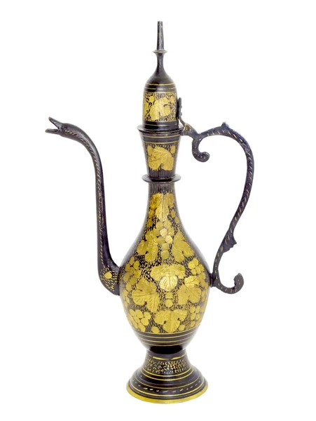 Východní Železný kotlík s ornamenty — Stock fotografie