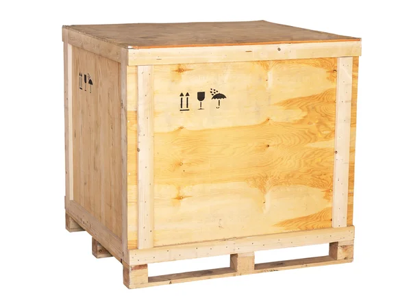 Μεγάλο ξύλινο κουτί Εικόνα Αρχείου