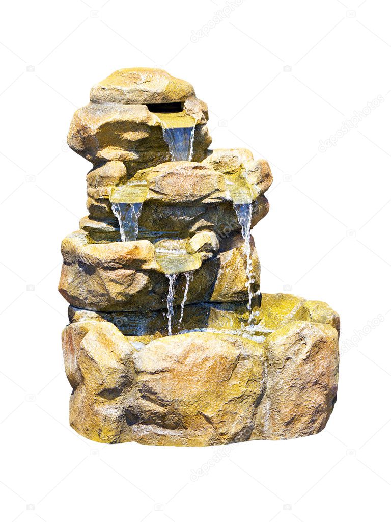 Small decorative stone waterfall