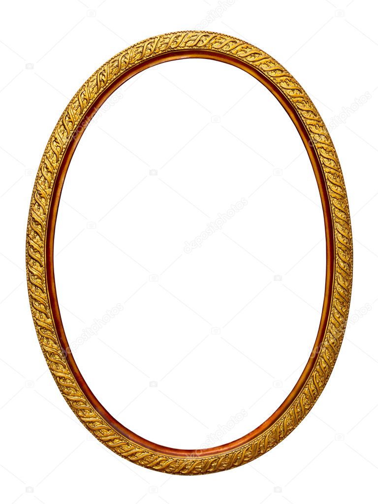 Gold-patterned frame for a picture