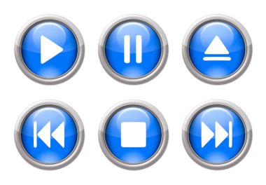 Boutons média player clipart