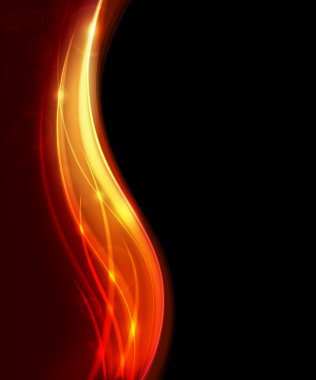 Soft burning curves abstraction. clipart